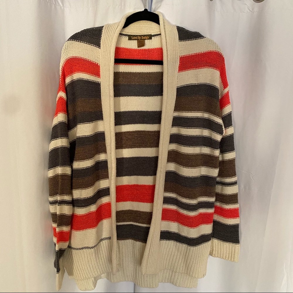 Love By Design Multicolored Striped Cardigan - M